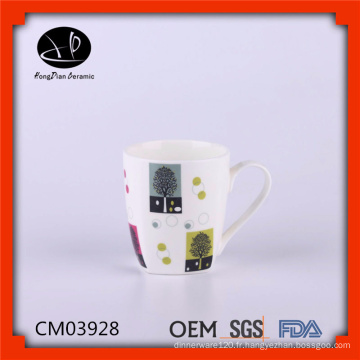 Tasses promotionnelles en porcelaine avec décalque, tasse en céramique d&#39;exportation personnalisée LOGO coffee mark cup